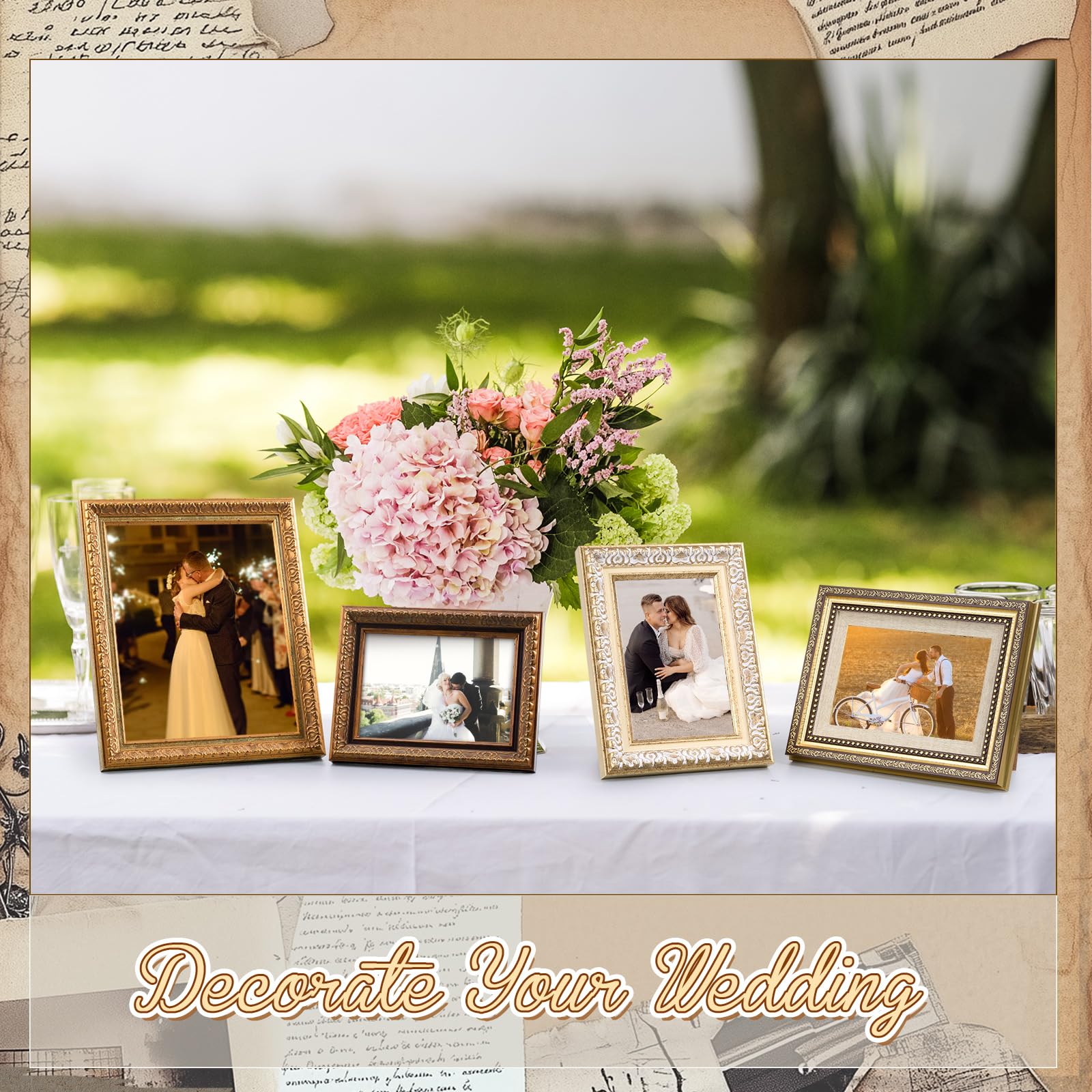 Amazon.com - BrightRow 10 Pcs Vintage Picture Frames Resin Photo